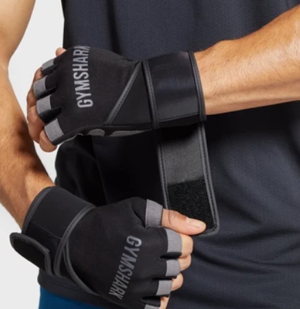 Gymshark Wrap Lifting Gloves - Black